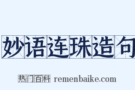 妙语连珠造句是什么意思的图片